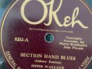 Okeh 8232 Sippi Wallace SECTION HAND BLUES w Bradford Jazz Phools 78rpm E+ 1924