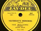Mellows Lillian Leach DOOWOP 78 Yesterday's Memories / Lovable Lily JAY-DEE MINT