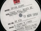BRYAN ADAMS There Will Never Be Another Tonight 7 INCH VINYL UK A&m 1991 Test