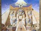 Iron Maiden Powerslave vinyl album + original Merchandise sheet Textured Sleeve