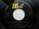 JIMMIE JOHN 45 'TROUBLE ON PARTY LINE' USA DOT INSANE 1958 ROCKABILLY BOP VG++