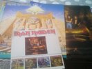 IRON MAIDEN - POWERSLAVE-  VINYL LP.  ORIGINAL EYE LABEL + MERCH SHEET