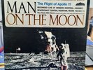 Man on the Moon The Flight of Apollo 11, Vinyl LP With Color Photo book, 1969