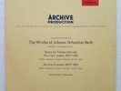 PIERRE FOURNIER - Bach Suites For Cello Solo - Archiv SAPM 198188 - RED STEREO