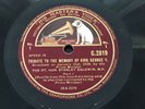 3 X 78rpm Records. Spoken Word. Tribute To Memory Of George V, Stanley Baldwin