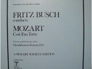 FRITZ BUSCH/GLUNDEBOURNE FESTIVAL cosi fan tutte MOZART 3LP'S box TURNABOUT EX++