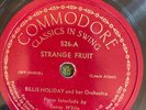 Commodore 526 Billie Holiday STRANGE FRUIT1939  78 rpm  JAZZ E  classic original