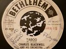Charles Blackwell 45 RPM 'Taboo' Bethlehem Promo Popcorn Tittyshaker Exotica