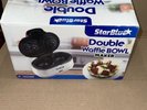 Double Waffle Bowl Maker by StarBlue - White - Make bowl shapes Belgian waffles