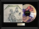 METALLICA AND JUSTICE FOR ALL WHITE GOLD SILVER PLATINUM TONED RECORD VINYL LP