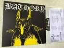 BATHORY . yellow goat LP + insert   Darkthrone Mayhem Entombed Venom Absu Slayer