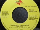 CIRCUS, Too Much To Handle / Bad Feelings USA 45 Northern Soul Hammond Organ