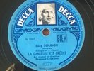 78 Rpm SUZY SOLIDOR - La danseuse est créole - Un refrain chantait - DECCA 8227