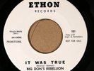 WHITE LABEL PROMO Big Don's Rebellion ETHON 101 VG+ 