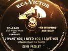 78rpm  Elvis Presley  My Baby Left Me/I Want You I Need You I Love You G+
