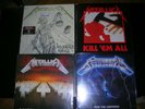 Metallica Lot 4 LPs kill em all ride lightning and justice for master of puppets
