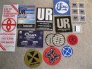 DETROIT TECHNO ORIGINAL FLYERS / STICKERS UR PLANET E TRANSMAT AXIS DIRECT BEAT
