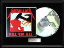 METALLICA KILL 'EM ALL WHITE GOLD SILVER PLATINUM TONED RECORD VINYL LP NON RIAA