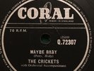 BUDDY HOLLY & THE CRICKETS - Maybe Baby / Tell Me How 78 rpm disc Ex