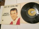JACK SCOTT WHAT I AM LIVING FOR LP usa Mono Autographed signed record album EXC