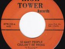 Hypnotic TX Garage LISERIO & THE BLUES ASPECT So Many People 45 High Tower HEAR