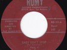 Primitive TX Garage PHIL V AND THE VISCOUNTS Baby Don't Stop 45 Romy HEAR