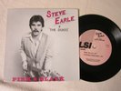 Rockabilly STEVE EARLE & THE DUKES Pink & Black LSI RECORD #8209 VG++ 7