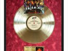 Manowar - Fighting The World Vinyl Gold Metallized Record In Frame On Red Velvet