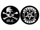Motley Crue Skull & Pentagram Pair DJ Record Turntable Slipmat Decks Vinyl