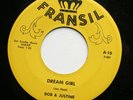 BOB & JUSTINE American Bandstand Teen 45rpm Dream Girl b/w Drive-In Movie HEAR