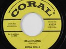 Rockabilly 45 BUDDY HOLLY Reminiscing CORAL HEAR