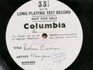 Klemperer - Beethoven Overtures - Columbia SAX 2570 Test Pressing / Side 1 Only