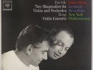 BARTOK, BERG: Violin Isaac Stern Bernstein US Columbia MS 6373 LP NM Vinyl