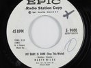 Rockabilly Popcorn 45 MARTY WILDE My Baby Is Gone EPIC promo HEAR
