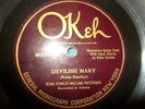 Roba Stanely & Wm. Patterson 78 Okeh 40213 V Cond/ Devilish Mary/Mister Chicken