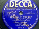 JUDY GARLAND Ten Pins in the Sky DECCA 1938 78 AUTOGRAPHED by HARRY SOSNIK  E+