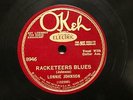 BLUES LONNIE JOHNSON Racketeers Blues / I'm Nuts About That Gal OKEH 8946 E+