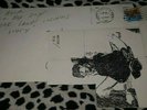 GG ALLIN ORIGINAL ENVELOPE SIGNED & DATED 1989 W/ STICKER RARE PUNK KBD MISFITS