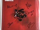 EMBRACE “OUT OF NOTHING” EXCLUSIVE RED VINYL LP NEW + SIGNED PRINT AUTOGRAPHED