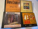4 Verdi opera LP albums: Il Trovatore, Don Carlo, Aida and Rigoletto