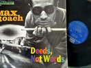MAX ROACH Deeds Not Words ORIGINAL 1958 RIVERSIDE CONTEMPORARY SERIES JAZZ LP