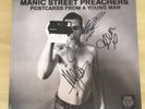 SIGNED-MANIC STREET PREACHERS-LP-POSTCARDS FROM A YOUNG MAN-AUTOGRAPHED-M/UNPLYD