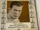 Gene Tunney Health Exercises Set 2 Vinyl Records Boxer Fighting Marine Autograph