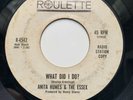 Anita Humes & The Essex ?– What Did I Do? / Curfew Lover -Roulette 4542 Promo VG