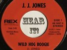 Boss Country Bopper Rockabilly 45 JJ JONES Wild Hog Boogie / Old Black REX hear