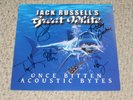 GREAT WHITE Jack Russell's - Once Bitten Acoustic Bytes (blue) VINYL LP   SIGNED