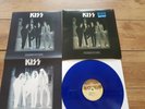 KISS - DRESSED TO KILL - RARE RE-ISSUE BLUE VINYL LP + POSTER + STICKER  MINT
