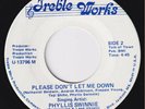 PHYLLIS SWINNIE Please Don't Let Me Down BOOGIE modern soul 45 This Is The Last