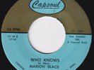MARION BLACK Who Knows RARE northern soul 45 SUPERB crossover r&b Capsoul HEAR