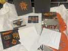 Prodigy Invaders Must Die 5 x 7” Orange Vinyl Box Set. Poster, 3 Stickers